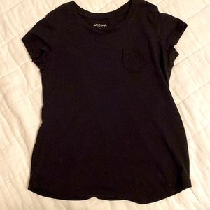 black shirt with pocket